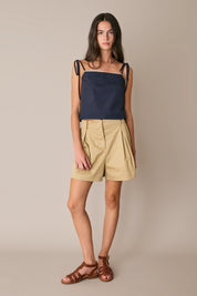 Pleated shorts