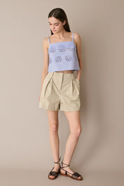Pantaloncini con pinces