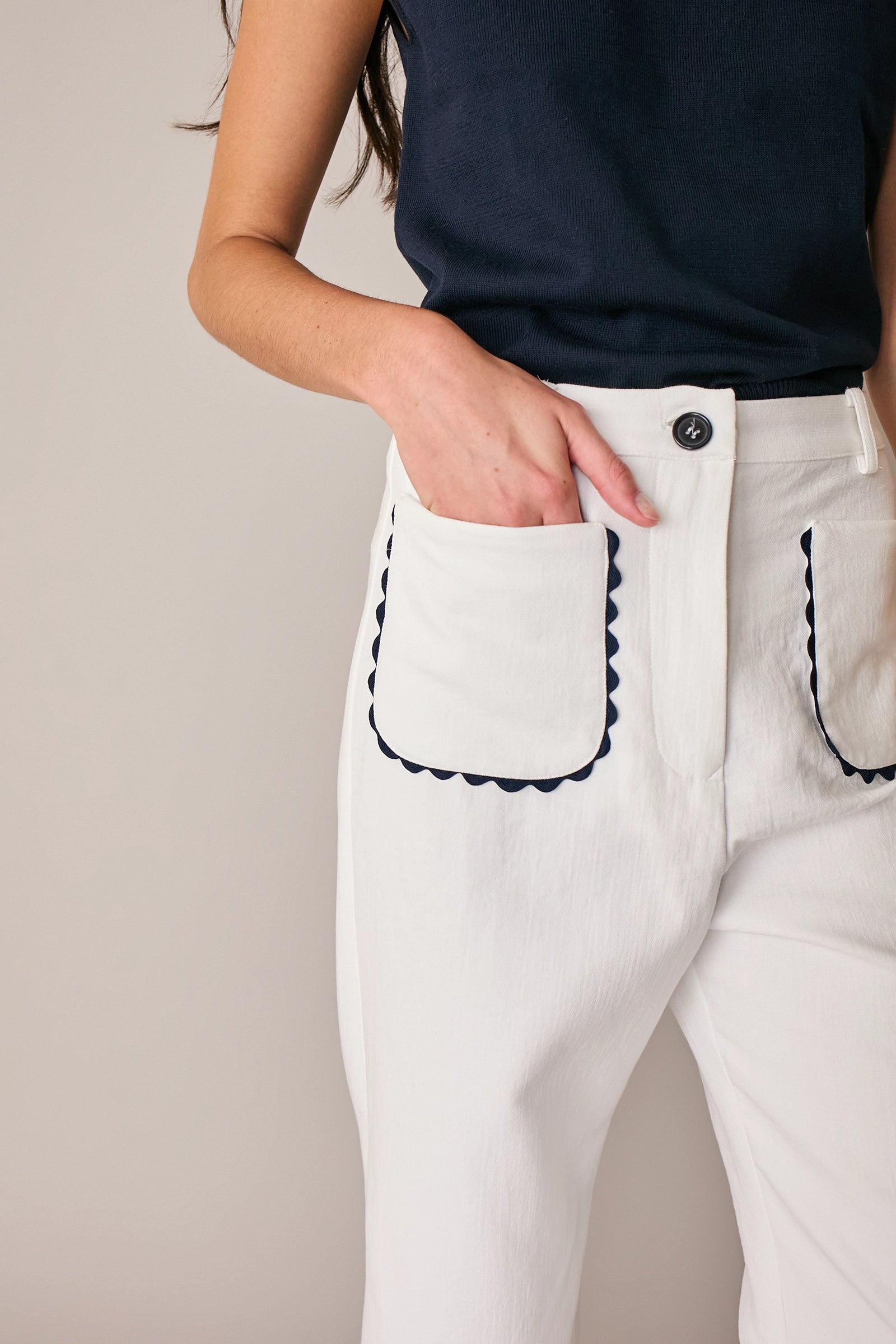 Pantaloni lunghi con serpentina