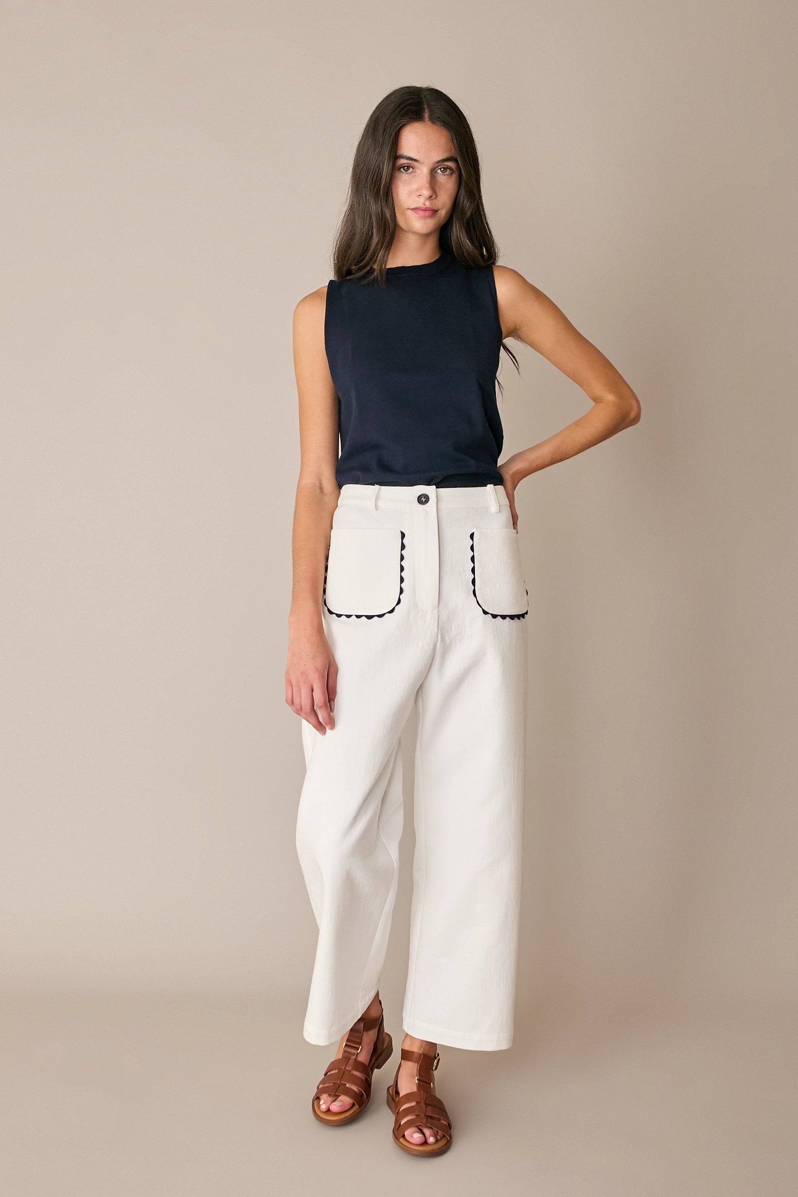 Pantaloni lunghi con serpentina