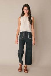 Pantaloni lunghi con serpentina