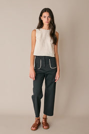 Pantaloni lunghi con serpentina