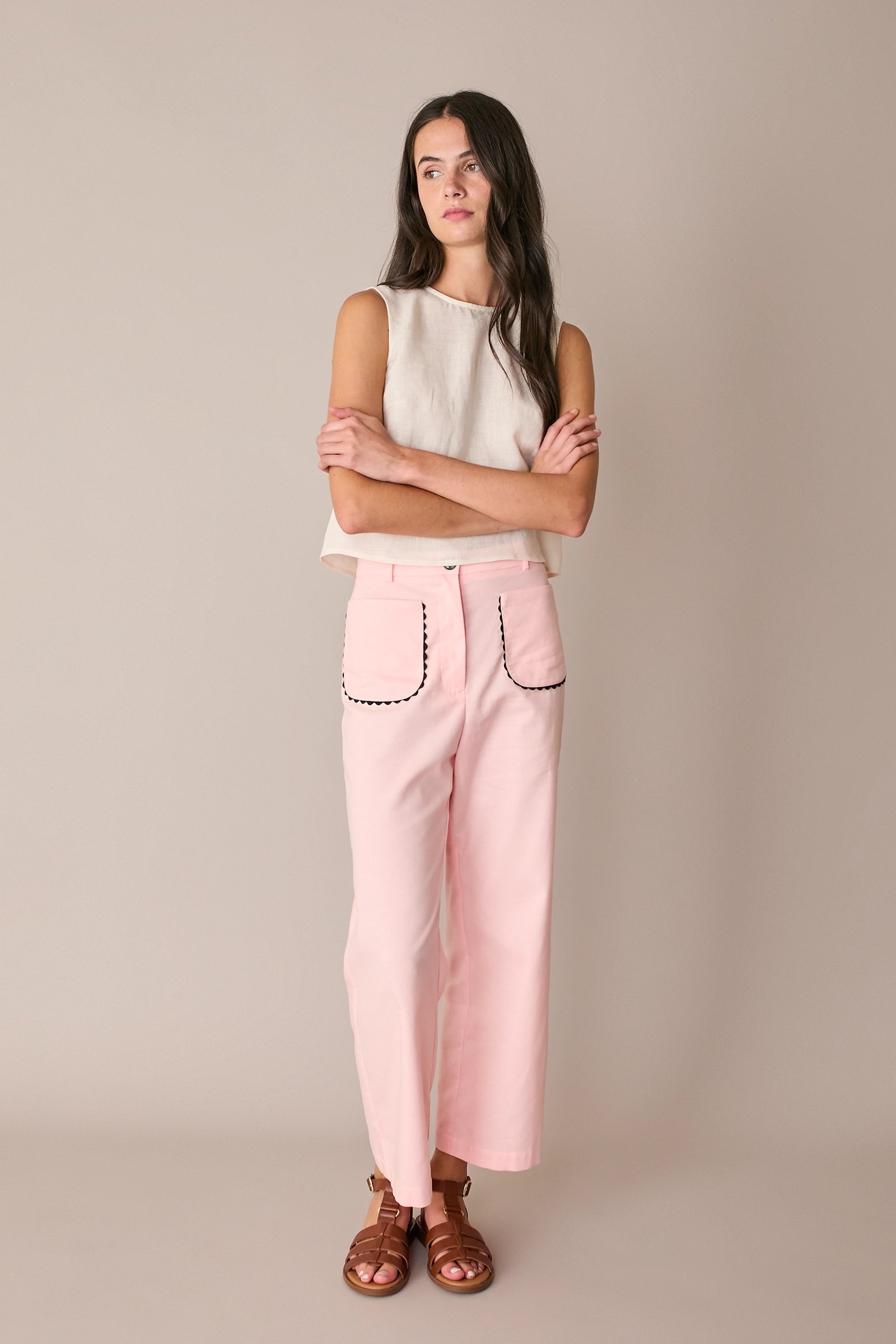 Pantaloni lunghi con serpentina