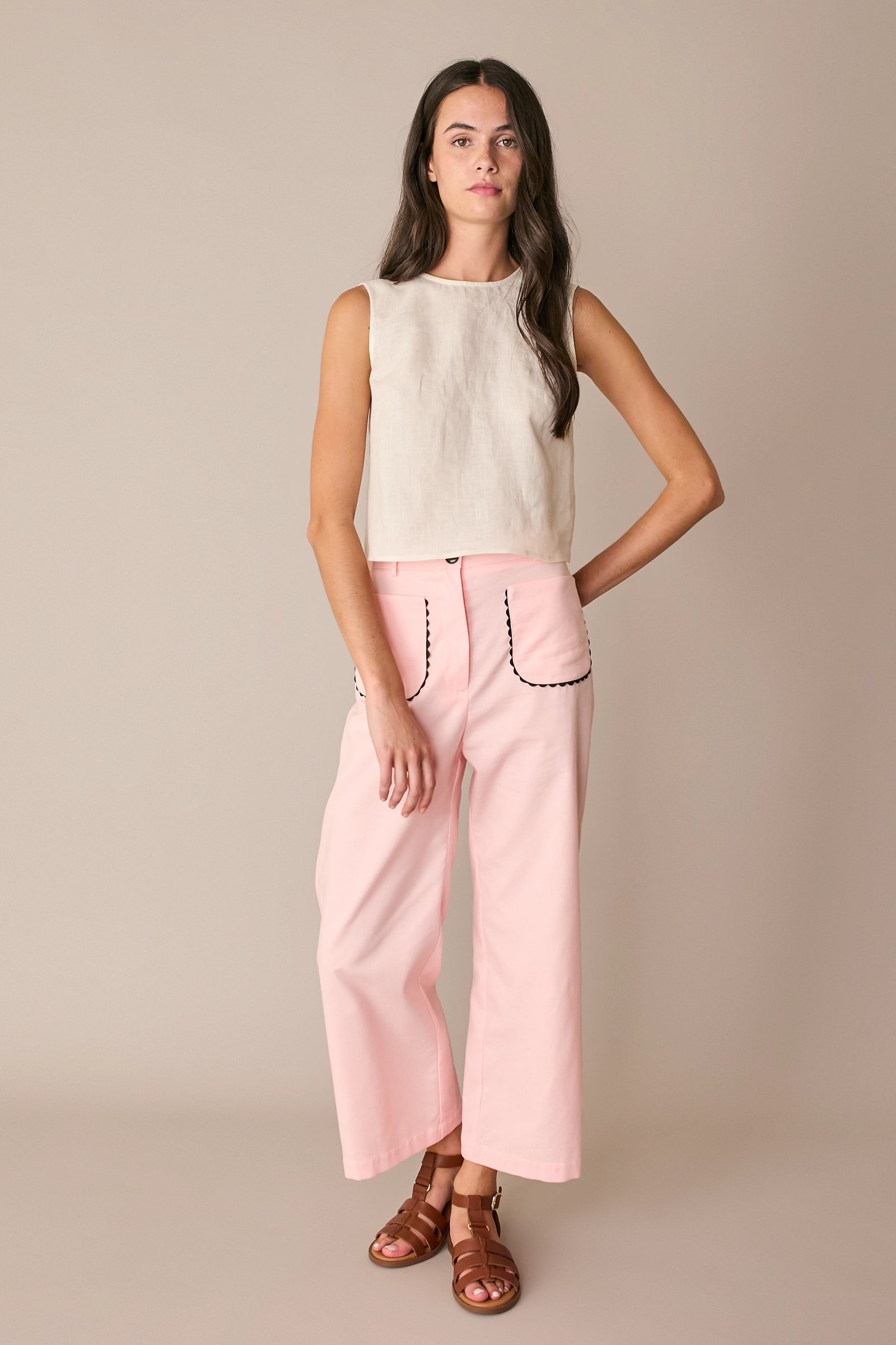 Pantaloni lunghi con serpentina
