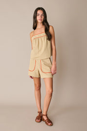 Contrast trim shorts