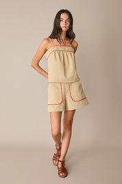 Contrast trim shorts