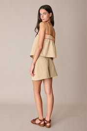 Contrast trim shorts