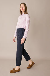 Stretch cotton tailored trousers
