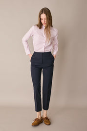 Stretch cotton tailored trousers
