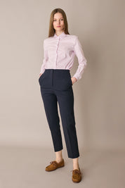 Stretch cotton tailored trousers