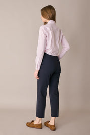 Stretch cotton tailored trousers