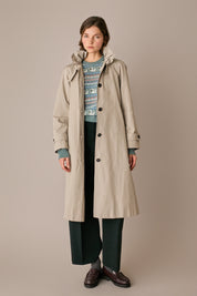 Trench con colletto volant
