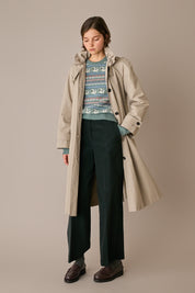 Trench con colletto volant