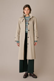 Trench con colletto volant