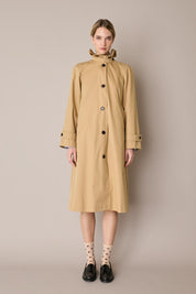 Trench con colletto volant