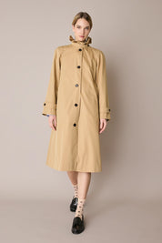 Trench con colletto volant