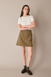 Minigonna con tasche applicate