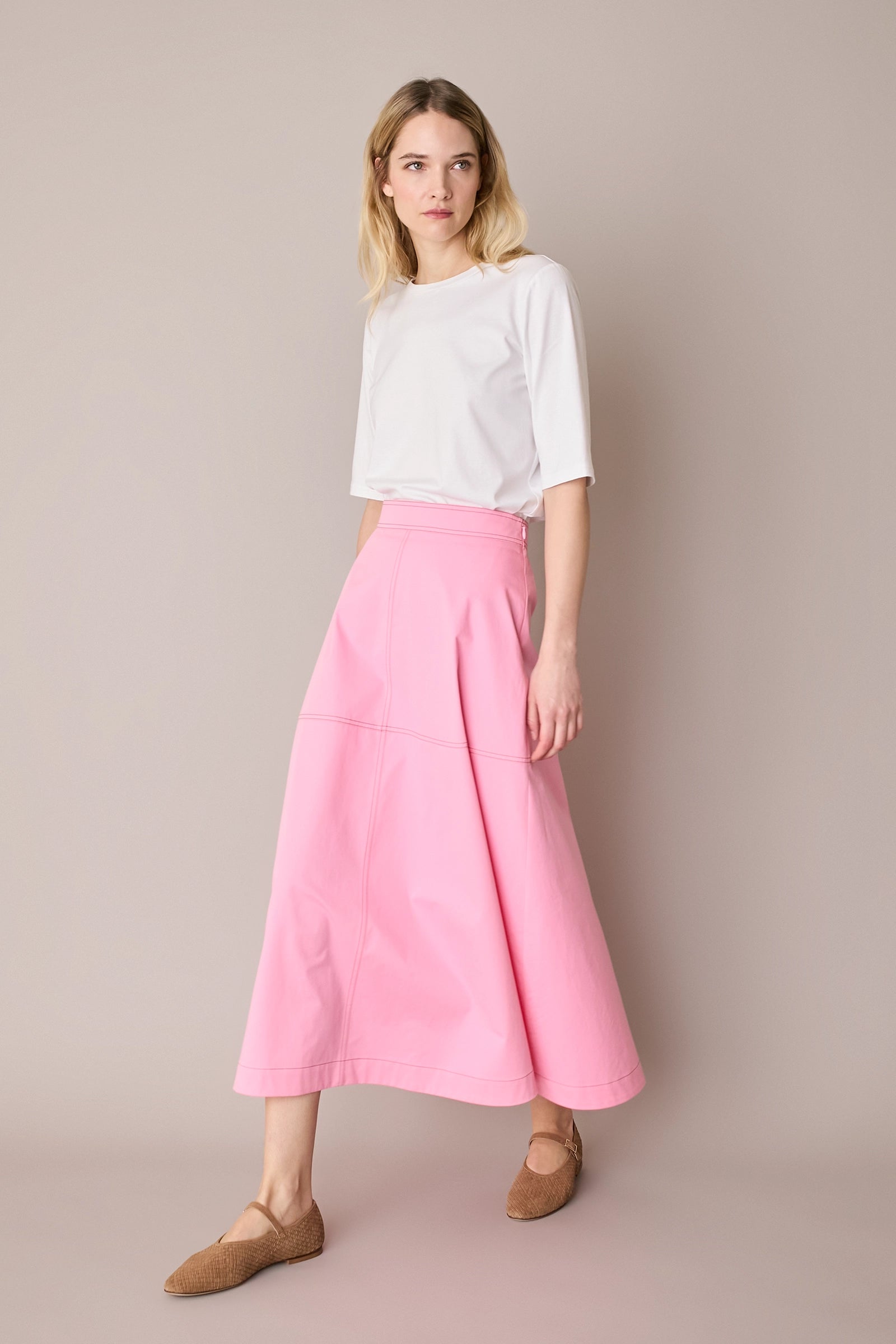 Gonna lunga con impuntura