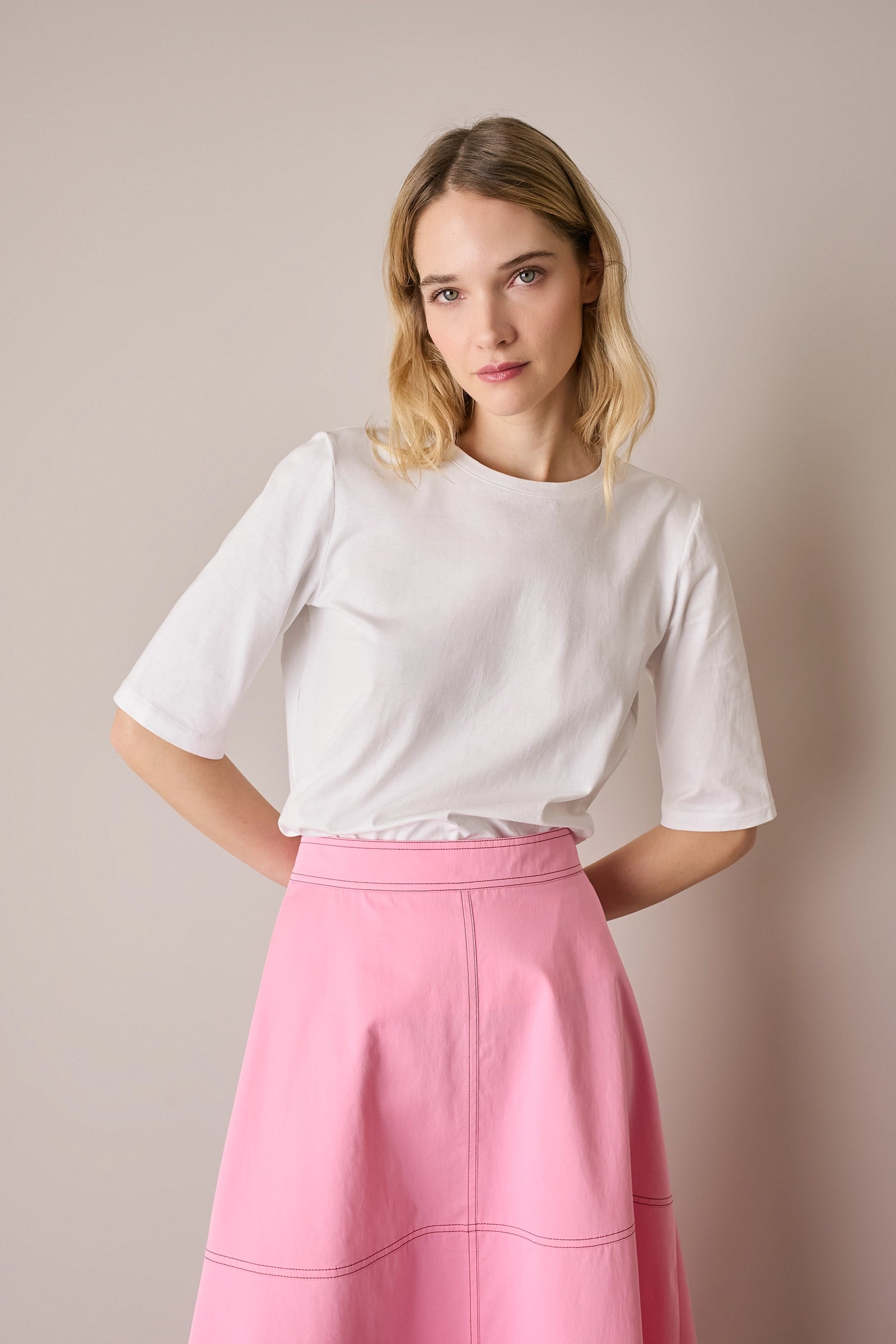 Gonna lunga con impuntura