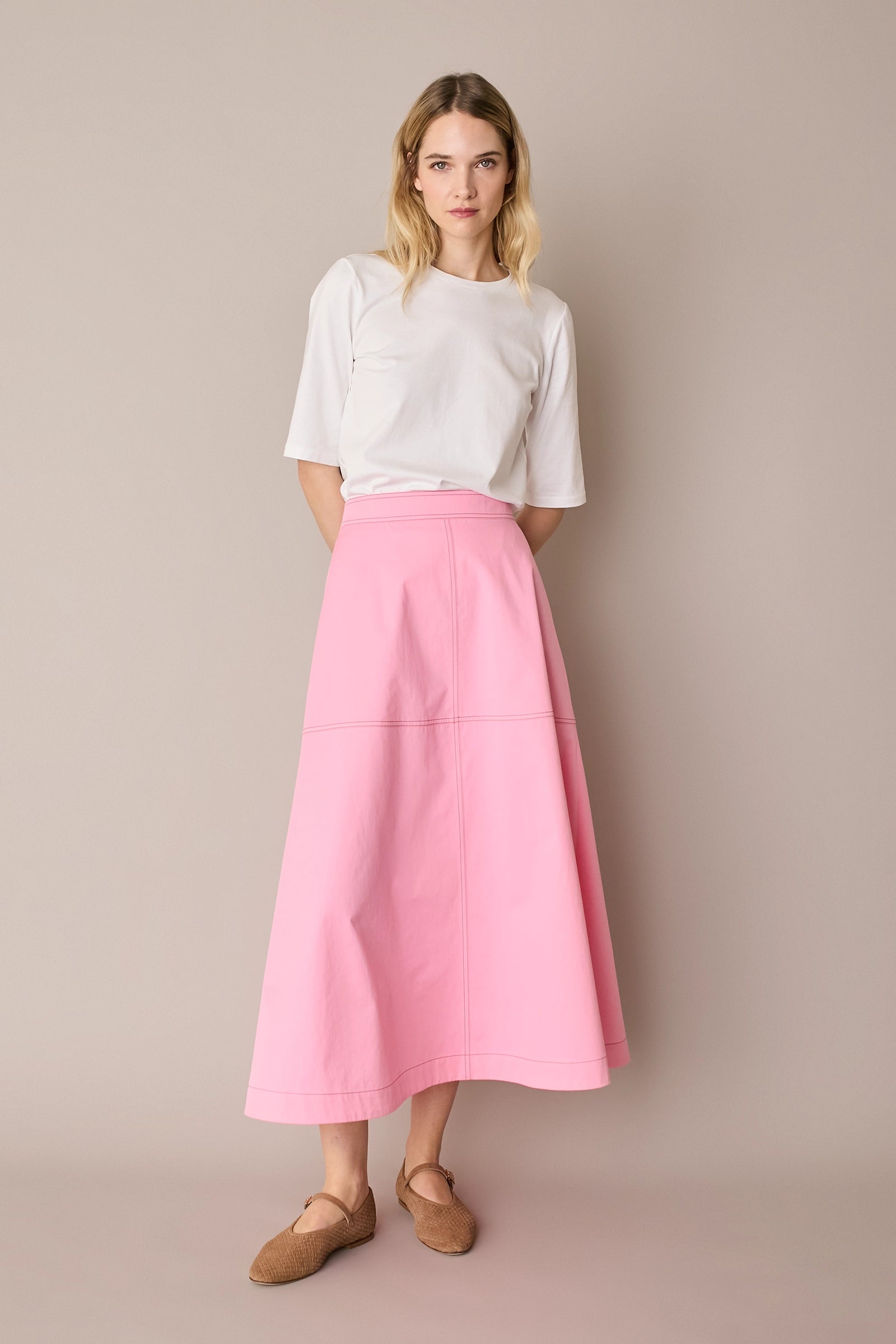 Gonna lunga con impuntura