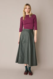 Gonna lunga con impuntura