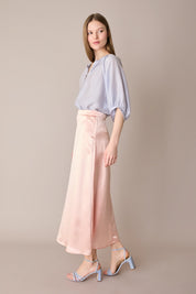 Gonna lunga in blend di seta