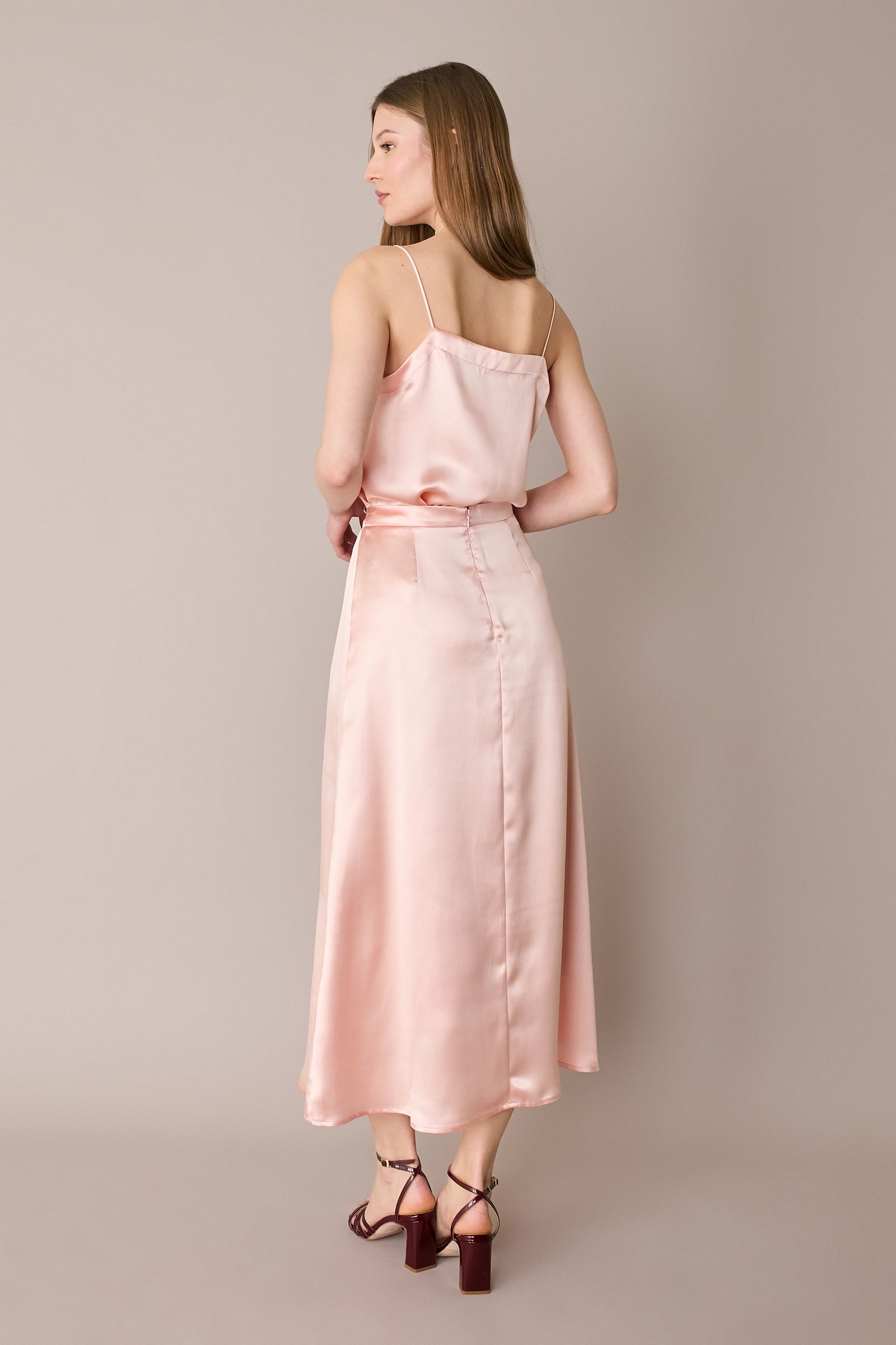 Gonna lunga in blend di seta