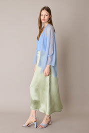 Gonna lunga in blend di seta