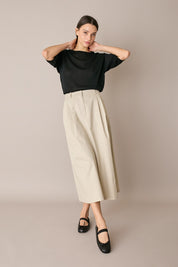 Cotton skirt with pleats