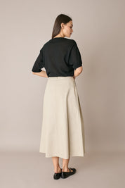 Cotton skirt with pleats
