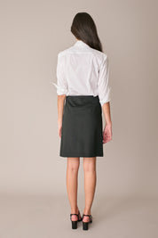 Stretch cotton A-Line skirt