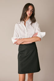 Stretch cotton A-Line skirt