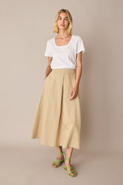 Pleated maxi skirt