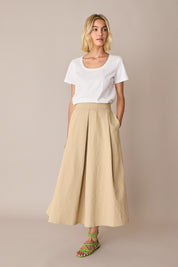 Pleated maxi skirt