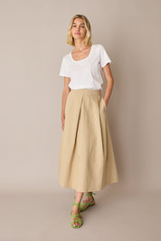 Pleated maxi skirt