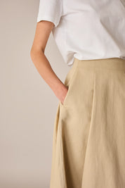 Pleated maxi skirt
