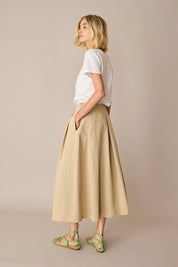 Pleated maxi skirt