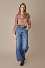 Camicia in seta con volant – Made with Liberty Fabrics