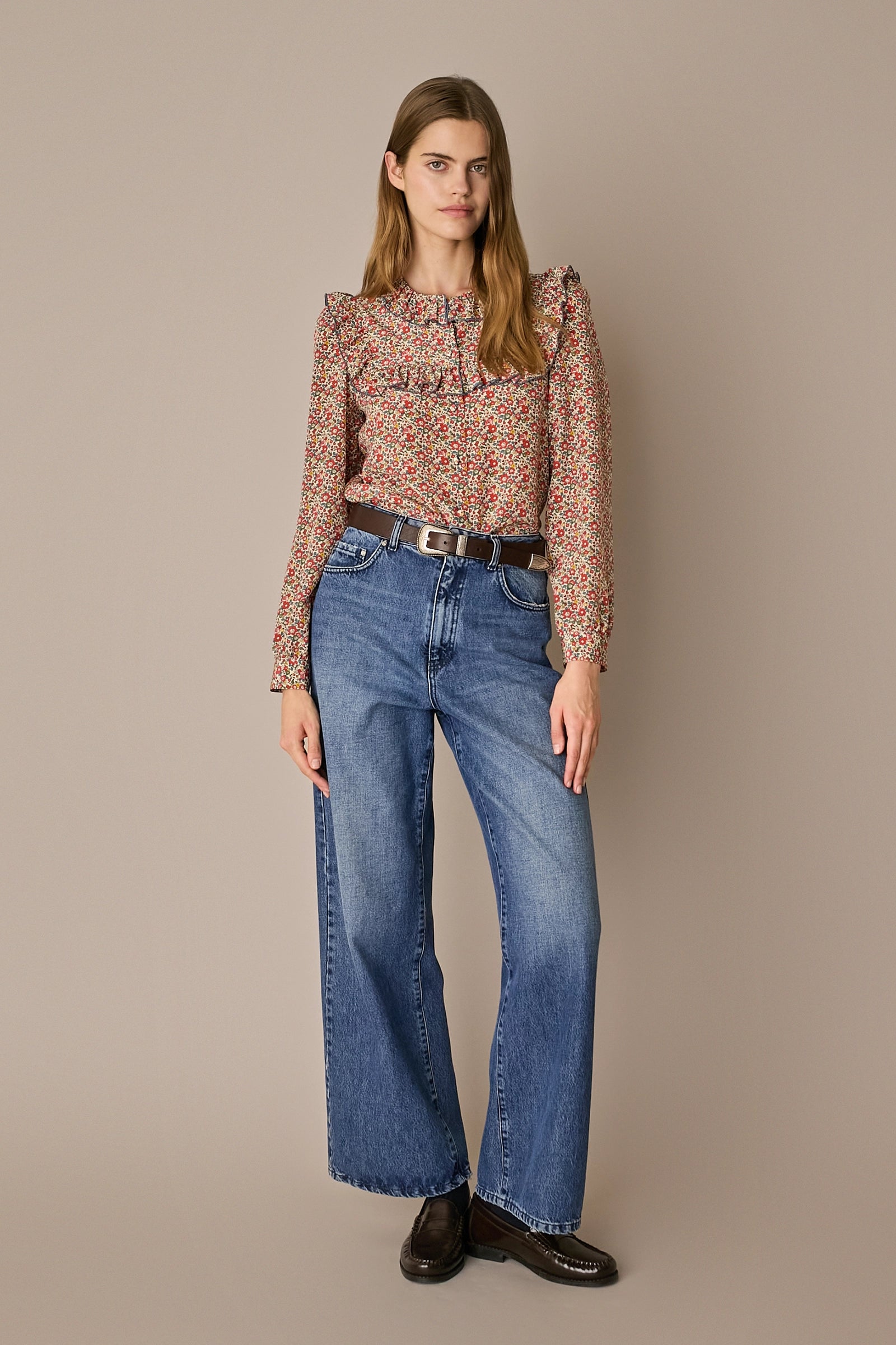 Camicia in seta con volant – Made with Liberty Fabrics