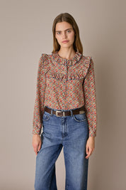 Camicia in seta con volant – Made with Liberty Fabrics