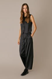 Tailored wool satin waistcoat