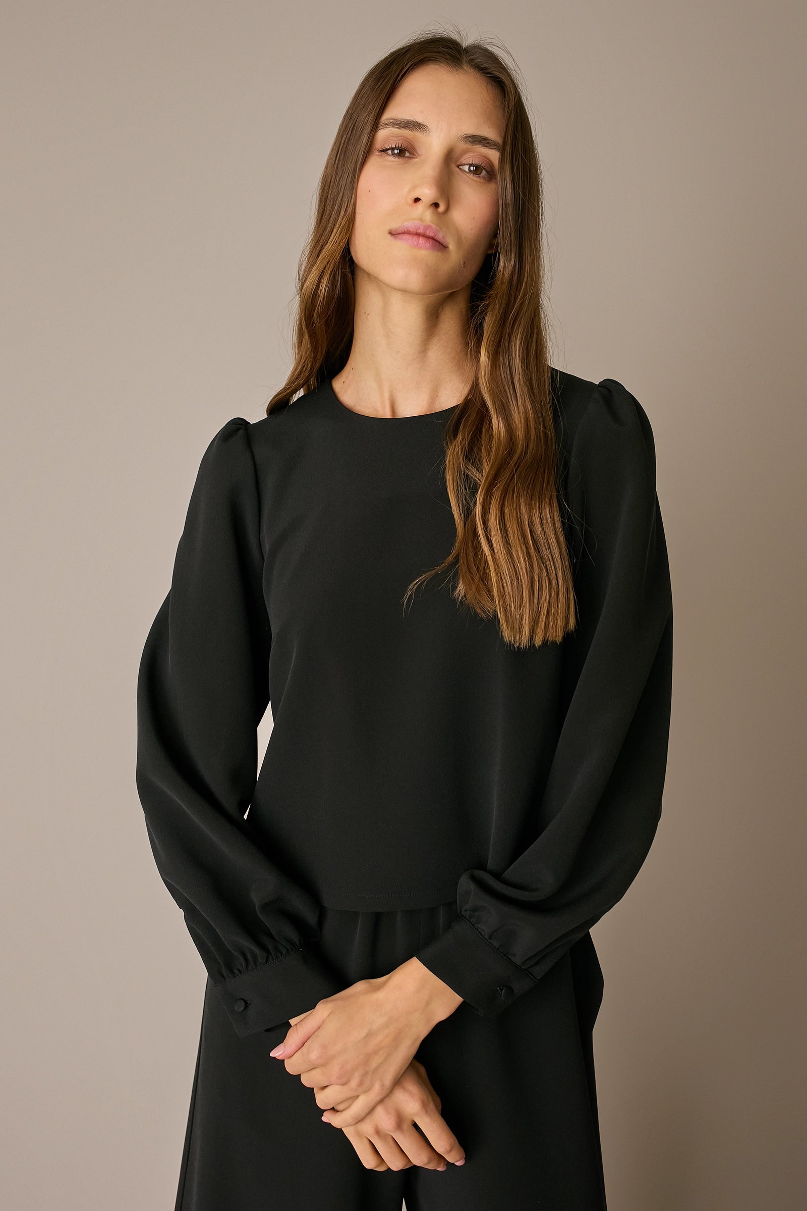 Silk blend blouse 