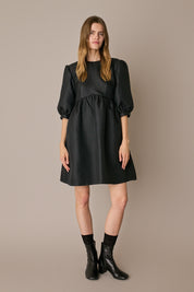 Structured wool and silk dress