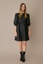 Structured wool and silk dress