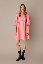 Structured wool and silk dress