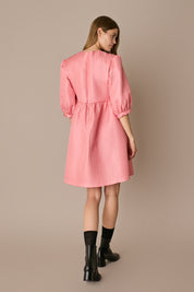 Structured wool and silk dress