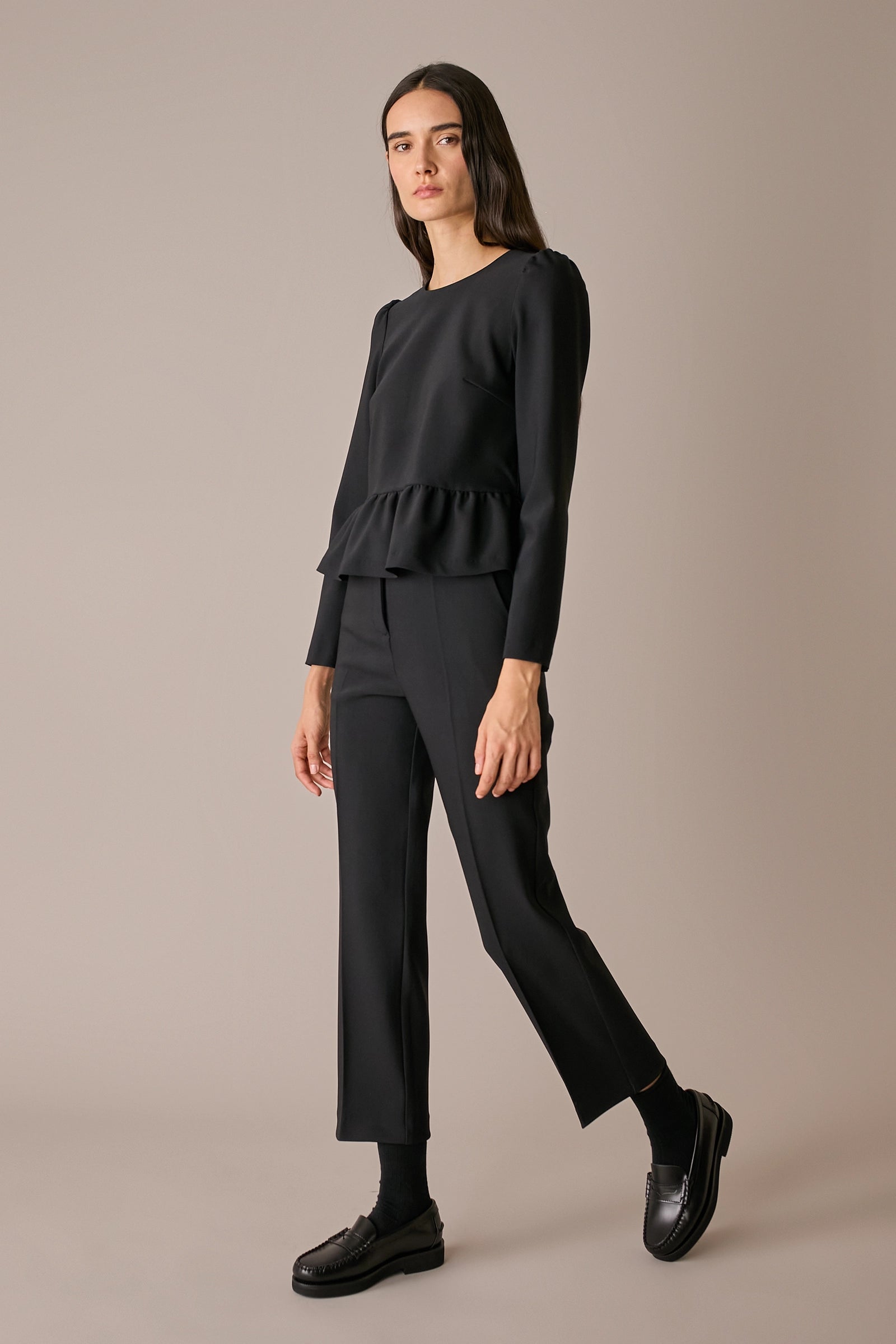 Pantaloni in lana elasticizzata