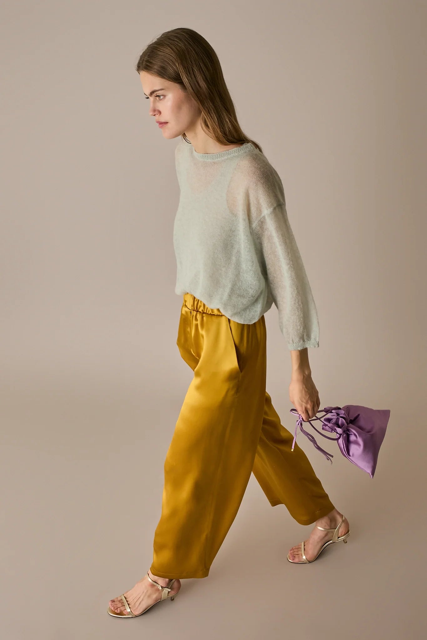 Mohair blend boat-neck sweater