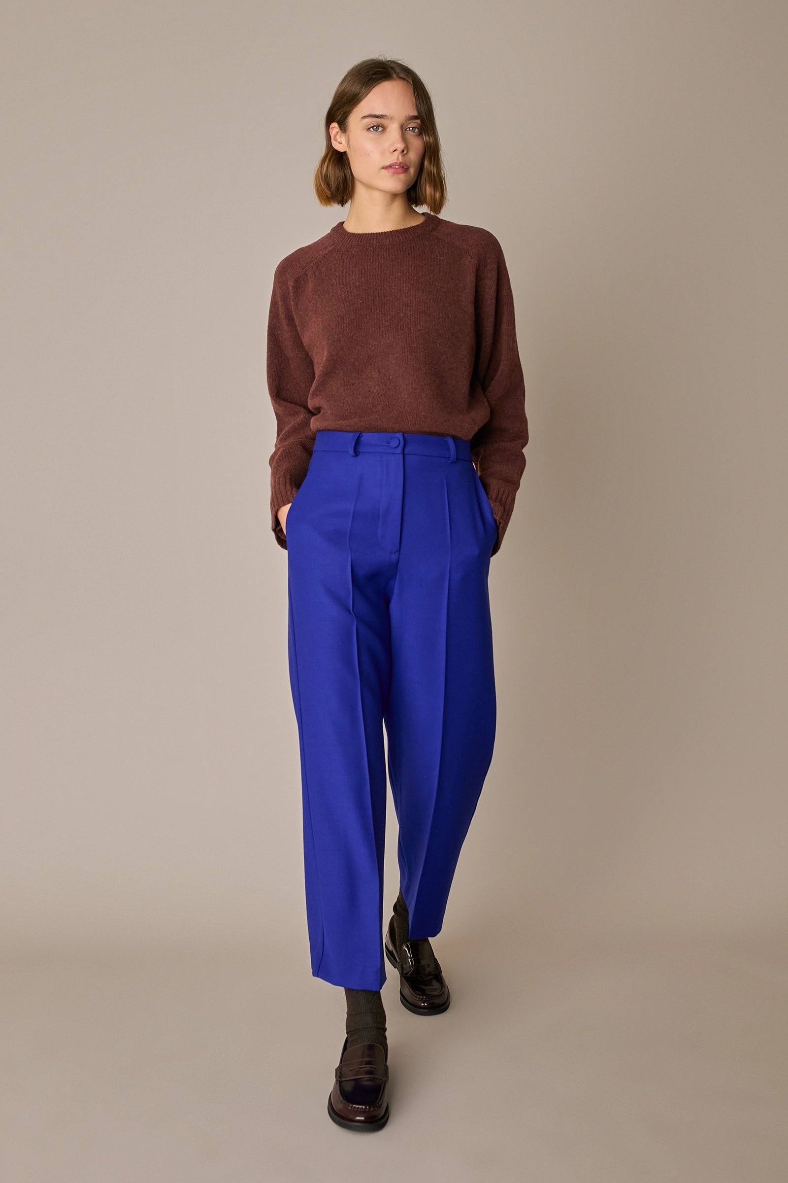 Wool tailored trousers