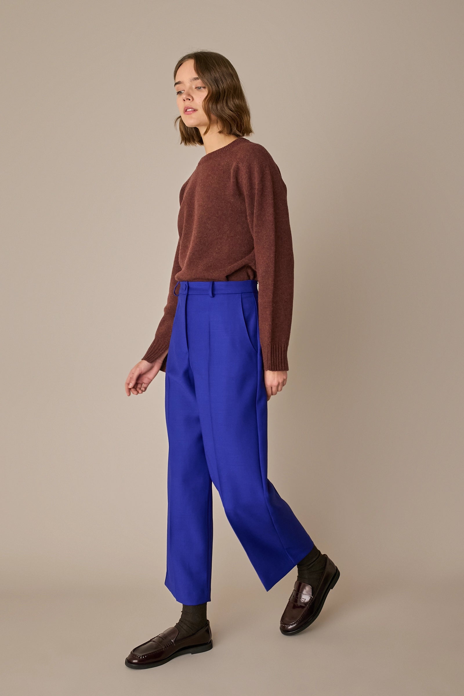 Wool tailored trousers